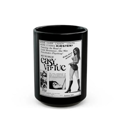EASY VIRTUE 1972 Movie Poster - Black Coffee Mug 15oz - Go Mug Yourself