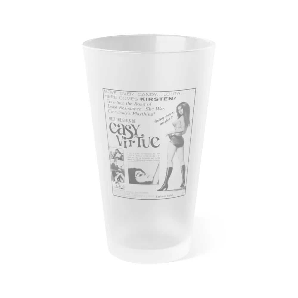 EASY VIRTUE 1972 Movie Poster - Frosted Pint Glass 16oz-16oz-Frosted-Go Mug Yourself