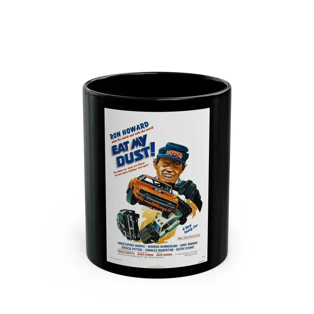 EAT MY DUST 1976 Movie Poster - Black Coffee Mug 11oz - Go Mug Yourself