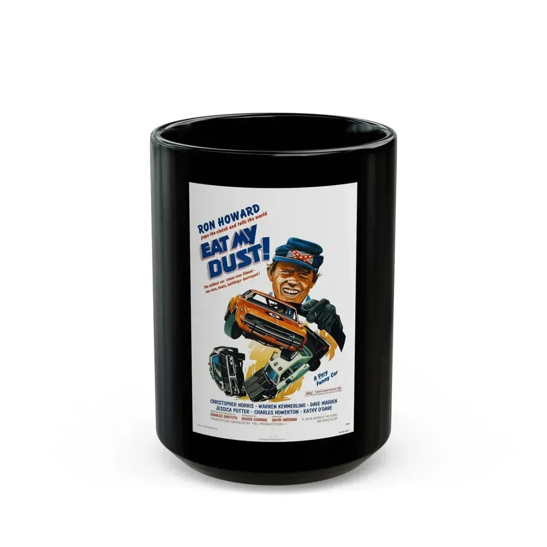 EAT MY DUST 1976 Movie Poster - Black Coffee Mug 15oz - Go Mug Yourself