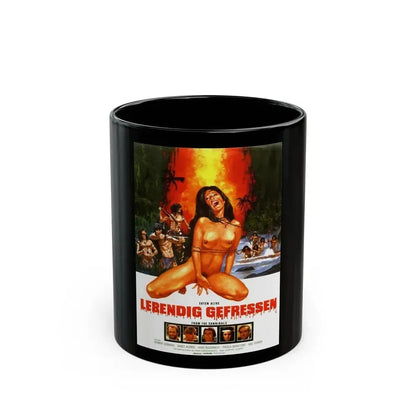 EATEN ALIVE (GERMAN) 1976 Movie Poster - Black Coffee Mug 11oz - Go Mug Yourself