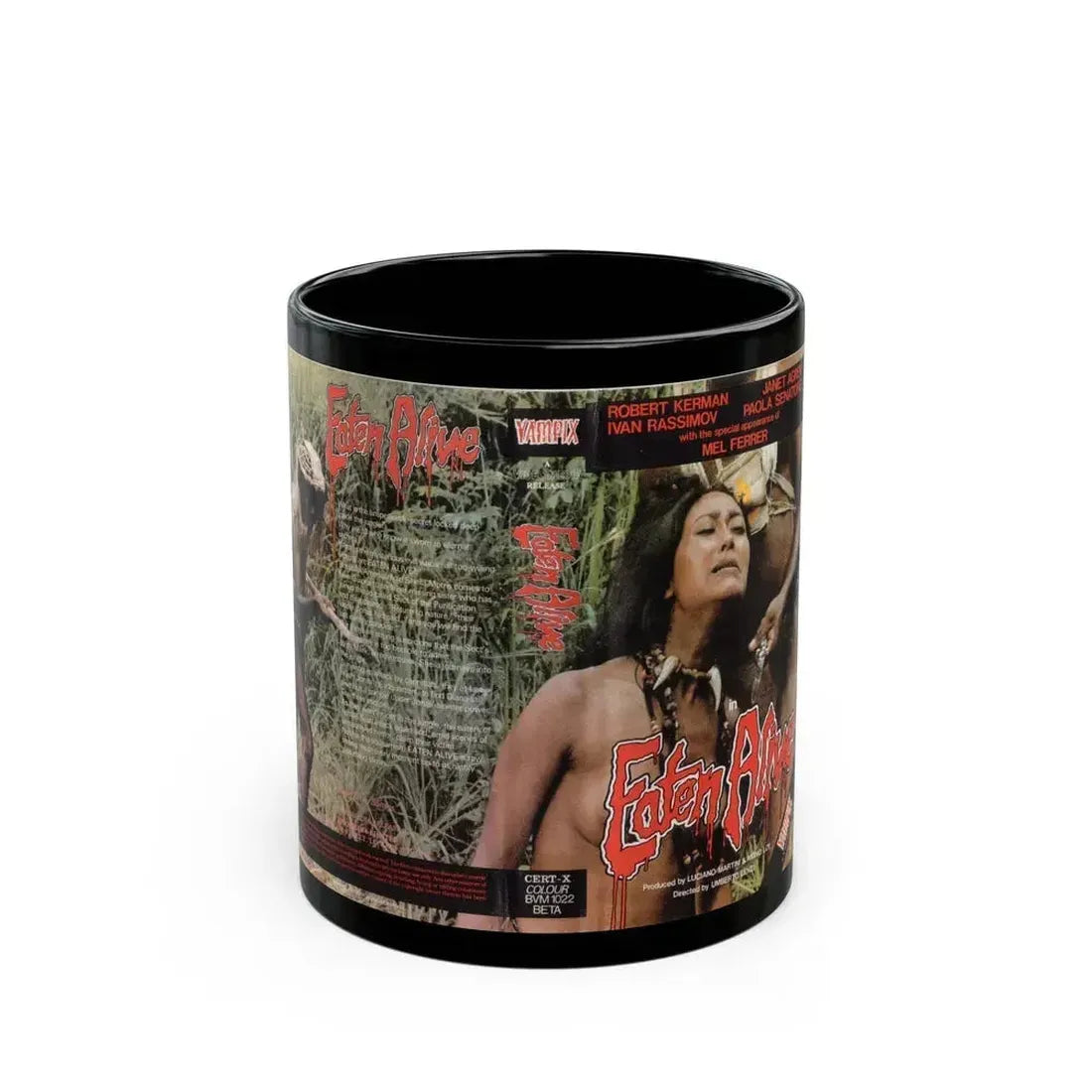 EATEN ALIVE VAMPIX (VHS COVER) - Black Coffee Mug 11oz - Go Mug Yourself