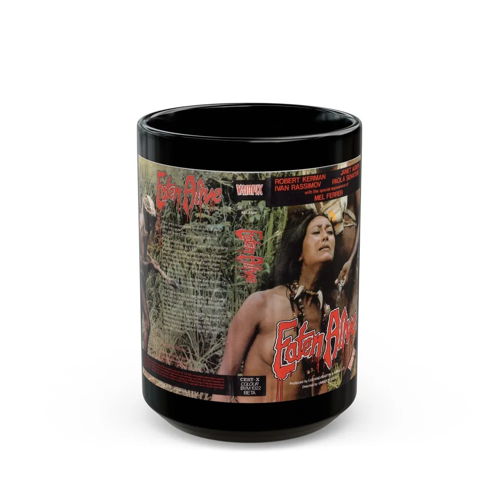 EATEN ALIVE VAMPIX (VHS COVER) - Black Coffee Mug-15oz-Go Mug Yourself