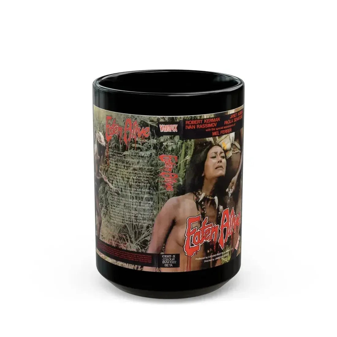 EATEN ALIVE VAMPIX (VHS COVER) - Black Coffee Mug 15oz - Go Mug Yourself