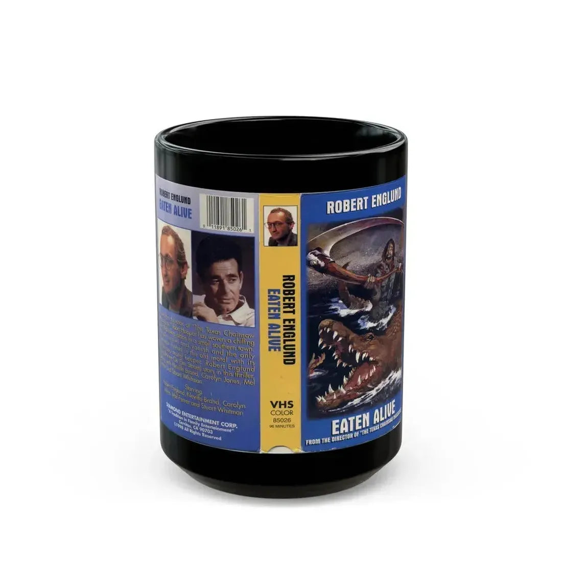 EATEN ALIVE (VHS COVER) - Black Coffee Mug 15oz - Go Mug Yourself