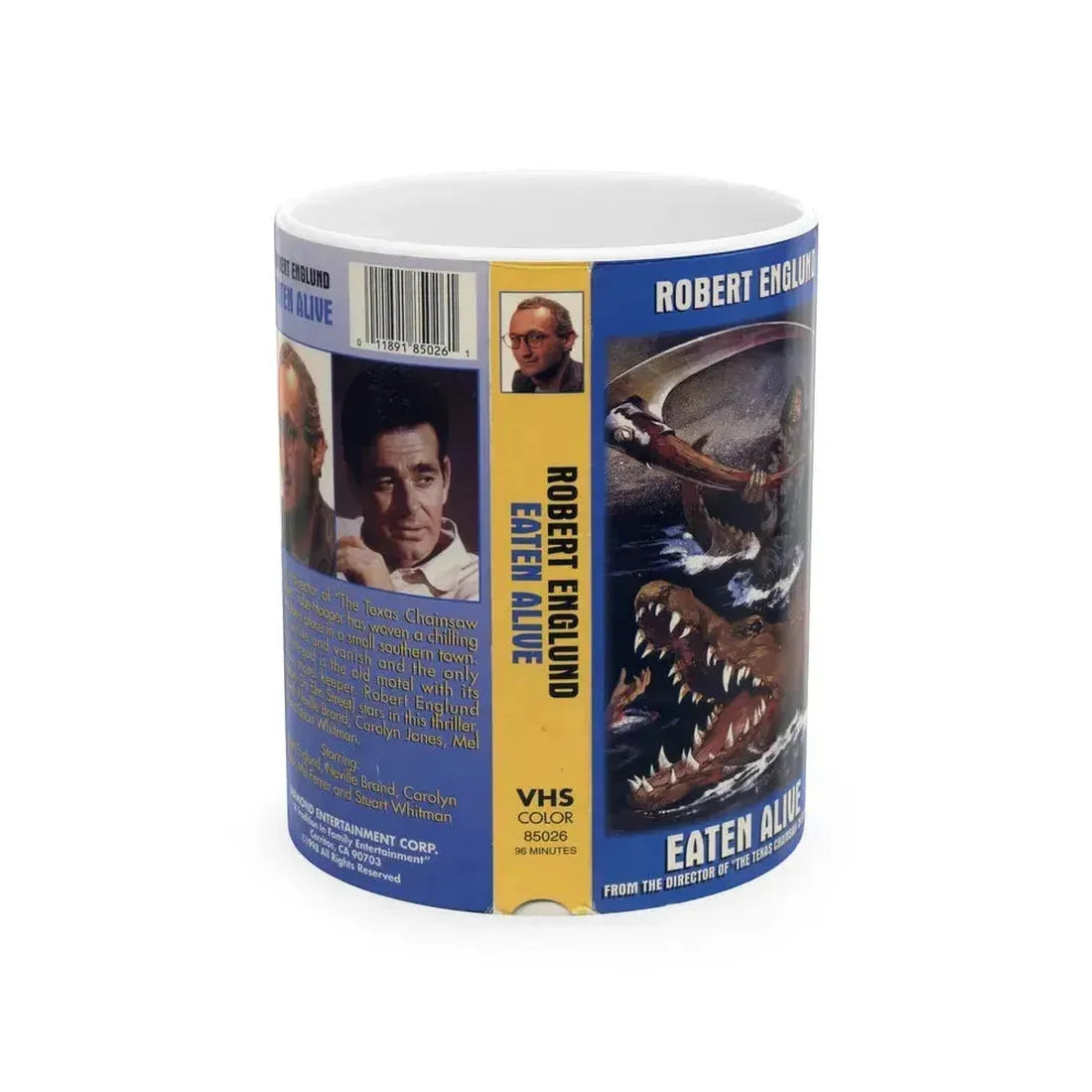 EATEN ALIVE (VHS COVER) - White Coffee Mug 11oz - Go Mug Yourself