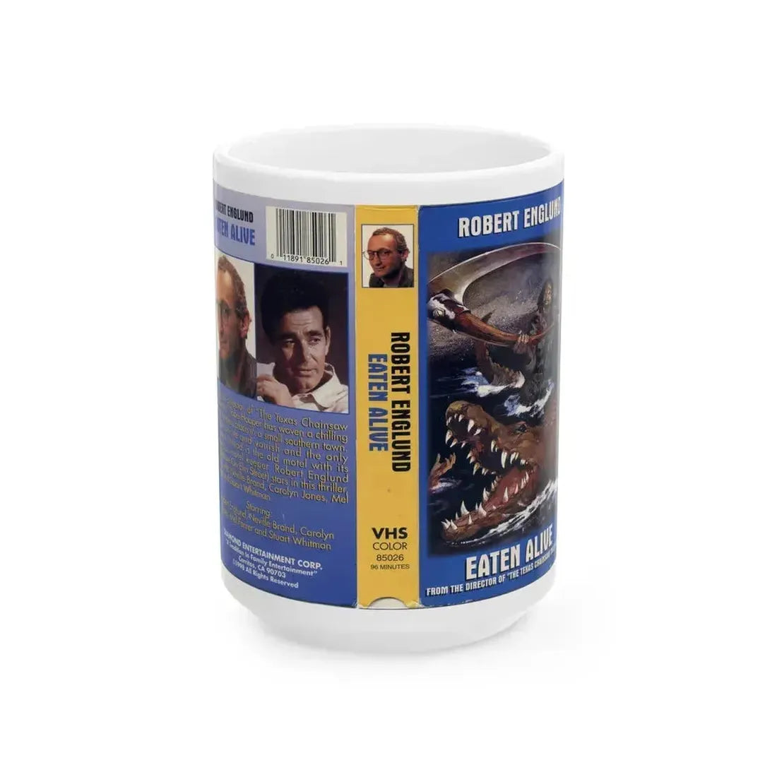 EATEN ALIVE (VHS COVER) - White Coffee Mug 15oz - Go Mug Yourself