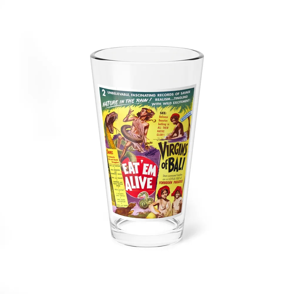 EAT'M ALIVE + VIRGINS OF BALI 1932 Movie Poster - Pint Glass 16oz-16oz-Go Mug Yourself