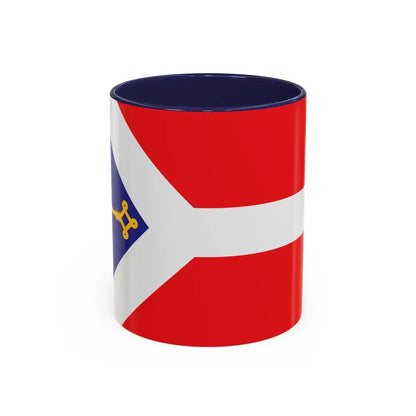 Flag of Gori Georgia - Accent Coffee Mug-11oz-Navy-Go Mug Yourself