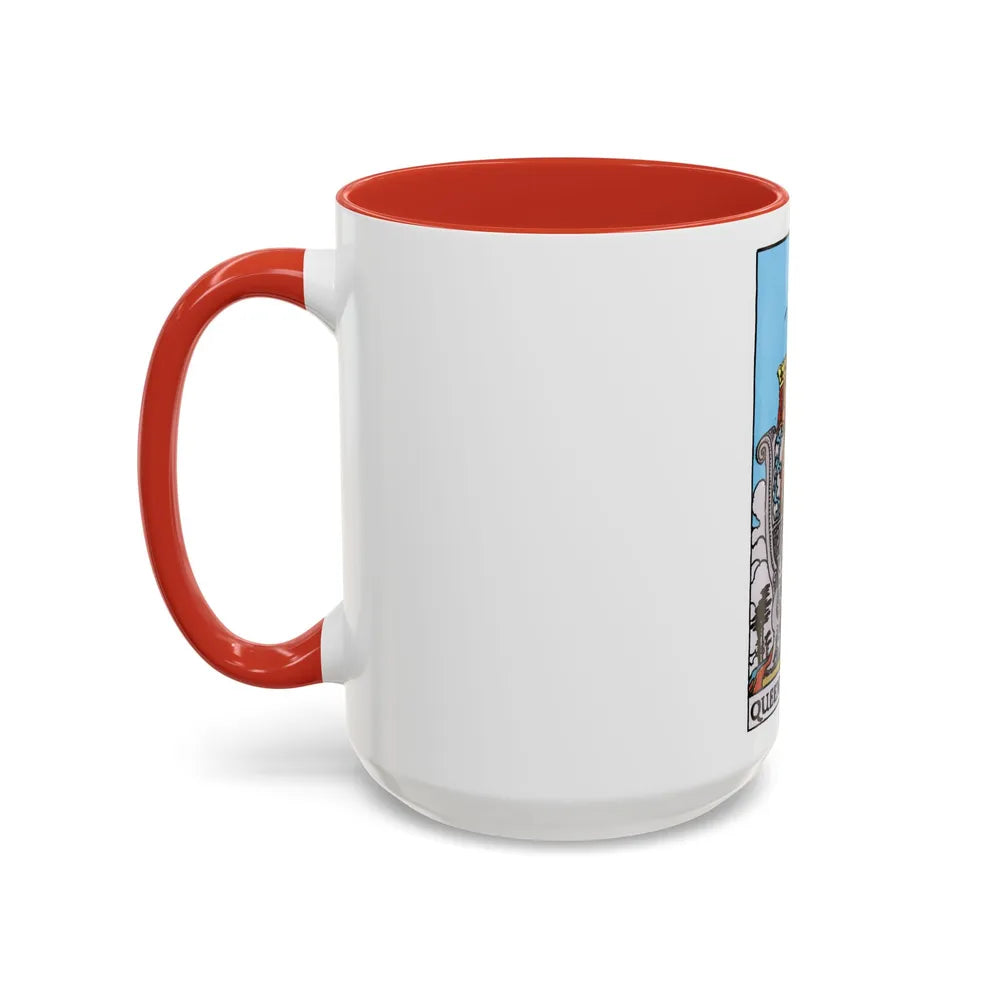 The Queen of Swords (Tarot Card) Accent Coffee Mug-Go Mug Yourself