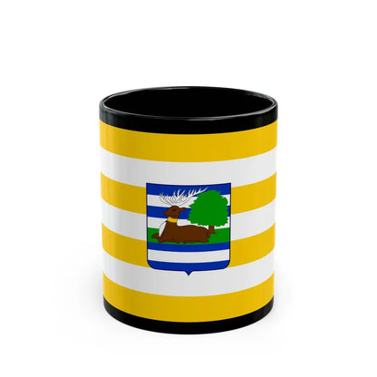 Flag of Vukovar Srijem County Croatia - Black Coffee Mug-11oz-Go Mug Yourself