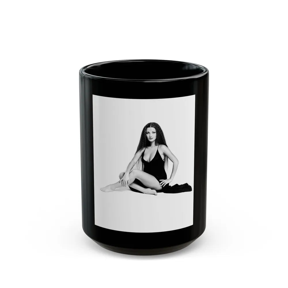 Jane Seymour #59 (Vintage Female Icon) Black Coffee Mug-15oz-Go Mug Yourself