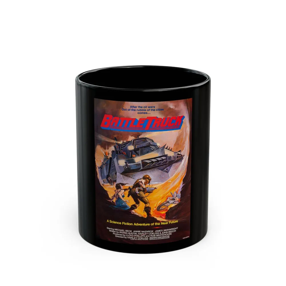 BATTLETRUCK (WARLORDS OF THE 21ST CENTURY) 1982 Movie Poster - Black Coffee Mug-11oz-Go Mug Yourself