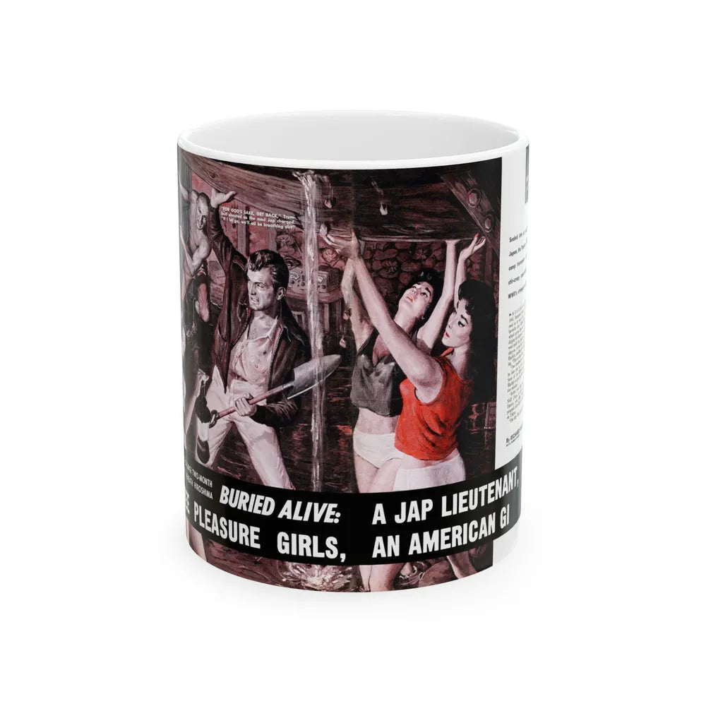 Buried Alive, Male magazine, December 1960 - White Coffee Mug-11oz-Go Mug Yourself