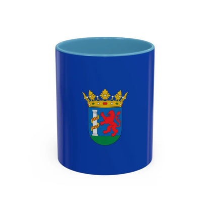 Flag of Badajoz Spain - Accent Coffee Mug-11oz-Light Blue-Go Mug Yourself