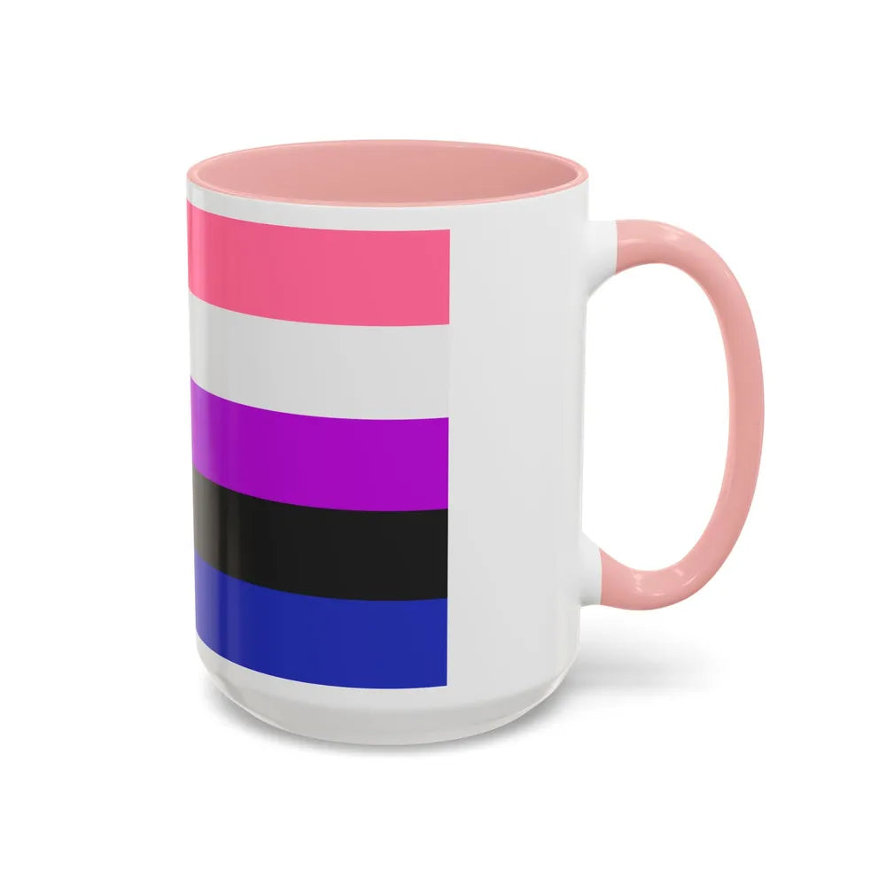 Genderfluidity Pride Flag - Accent Coffee Mug-Go Mug Yourself