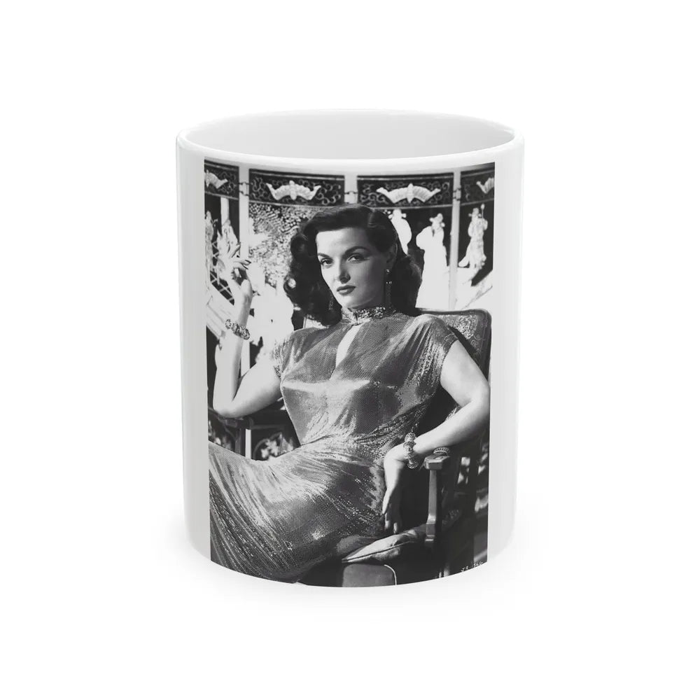 Jane Russell #232 (Vintage Female Icon) White Coffee Mug-11oz-Go Mug Yourself