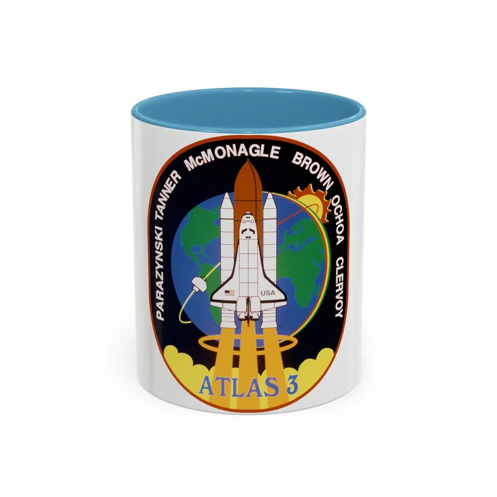 STS 66 (NASA) Accent Coffee Mug-11oz-Light Blue-Go Mug Yourself