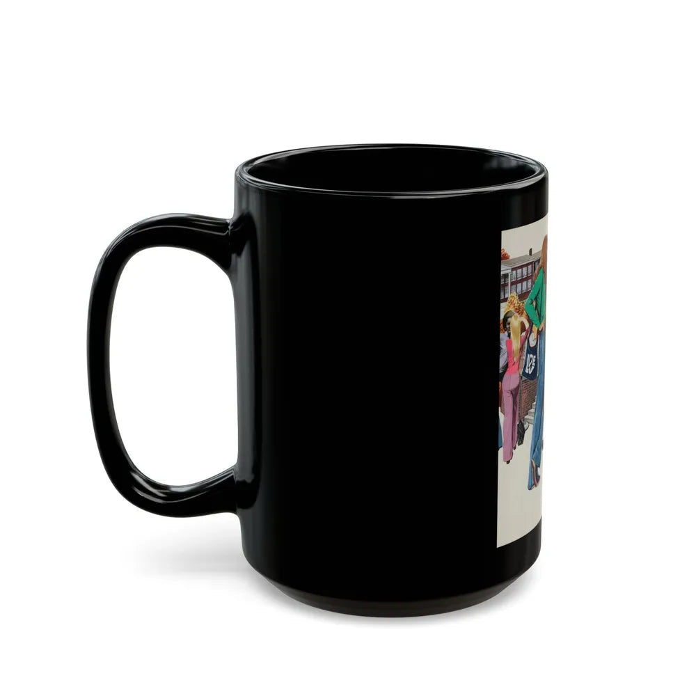 Bus Stop, 1970s - Black Coffee Mug-Go Mug Yourself