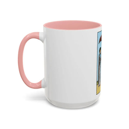 The 2 of Cups (Tarot Card) Accent Coffee Mug-Go Mug Yourself