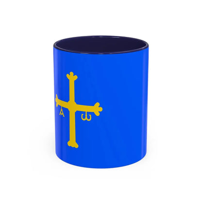 Flag of Asturias Spain - Accent Coffee Mug-11oz-Navy-Go Mug Yourself