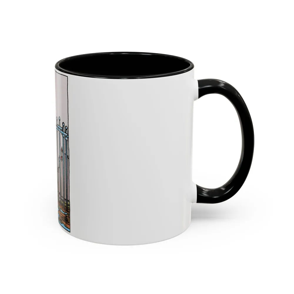 The 8 of Swords (Tarot Card) Accent Coffee Mug-Go Mug Yourself