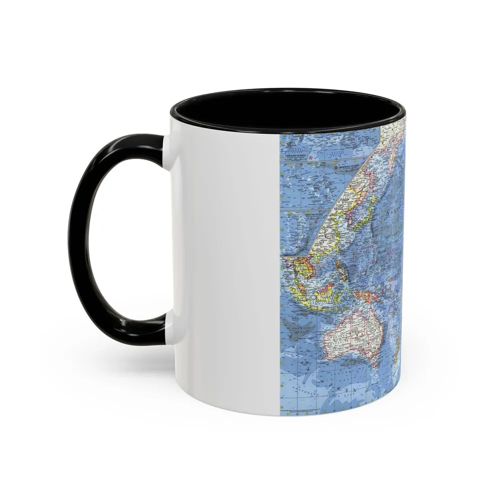 Pacific Ocean (1962) (Map) Accent Coffee Mug-Go Mug Yourself