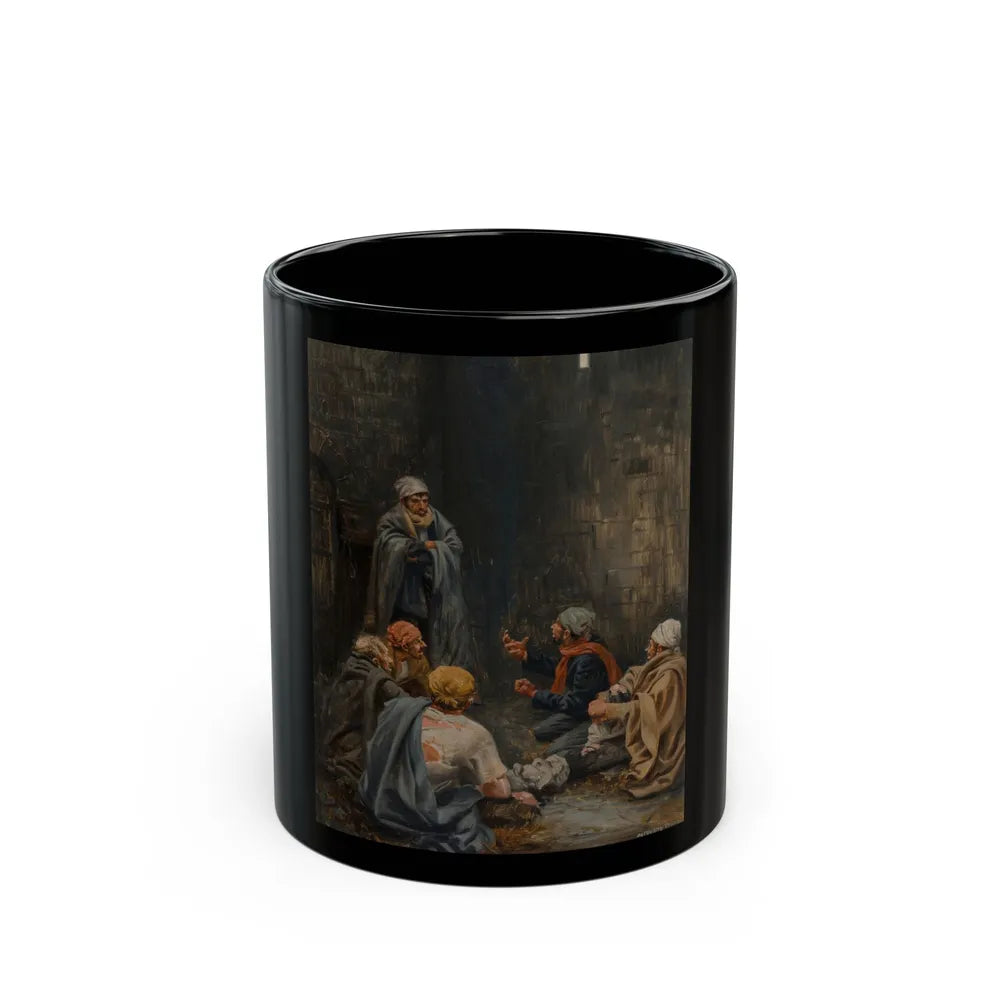 Fresh Draft of Prisoners, Saturday Evening Post interior illustration, 1931 - Black Coffee Mug-11oz-Go Mug Yourself