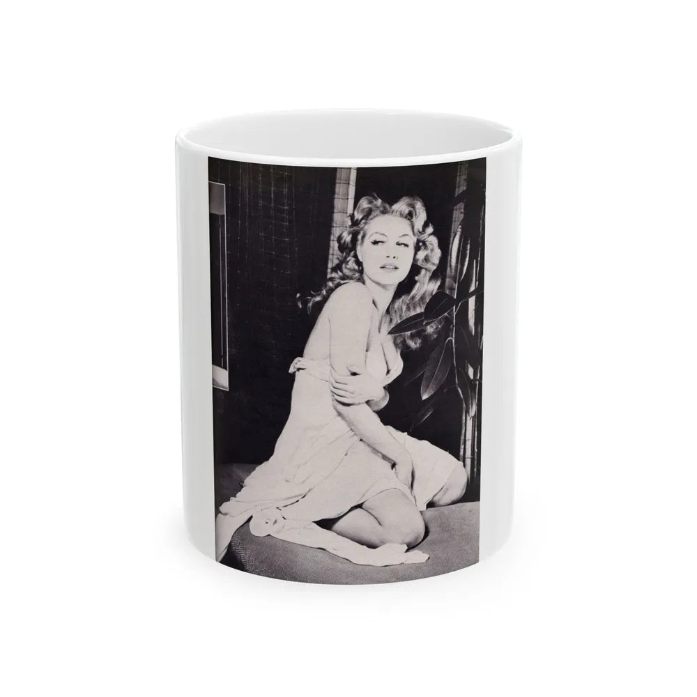 Julie Newmar #440 (Vintage Female Icon) White Coffee Mug-11oz-Go Mug Yourself