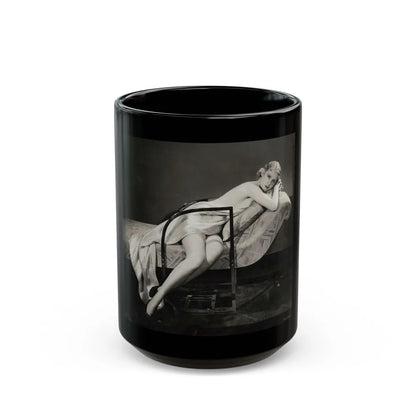 Gloria Stuart #01 (Vintage Female Icon) Black Coffee Mug-15oz-Go Mug Yourself