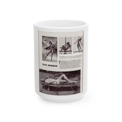 Julie Newmar #295 (Vintage Female Icon) White Coffee Mug-15oz-Go Mug Yourself