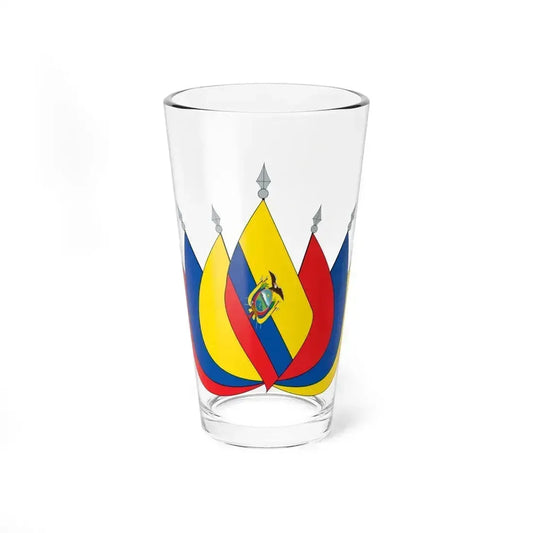 EC flag art (Ecuador) Pint Glass 16oz 16oz - Go Mug Yourself