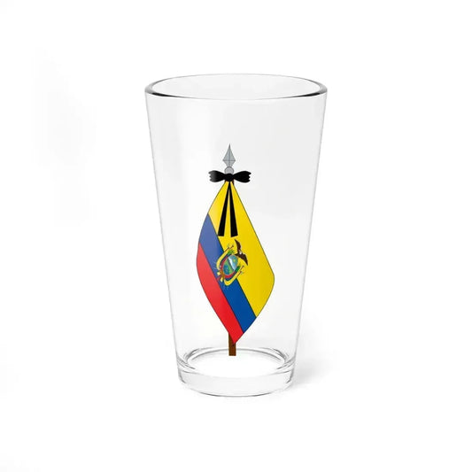 EC flag mourn (Ecuador) Pint Glass 16oz 16oz - Go Mug Yourself