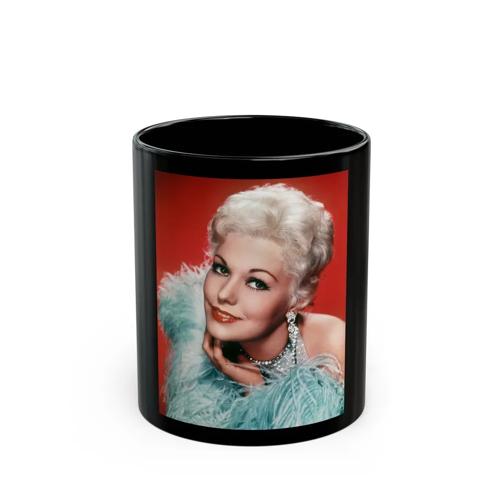 Kim Novak #327 (Vintage Female Icon) Black Coffee Mug-11oz-Go Mug Yourself