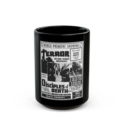 DISCIPLES OF DEATH + A MAN FOR HANGING 1972 Movie Poster - Black Coffee Mug-15oz-Go Mug Yourself