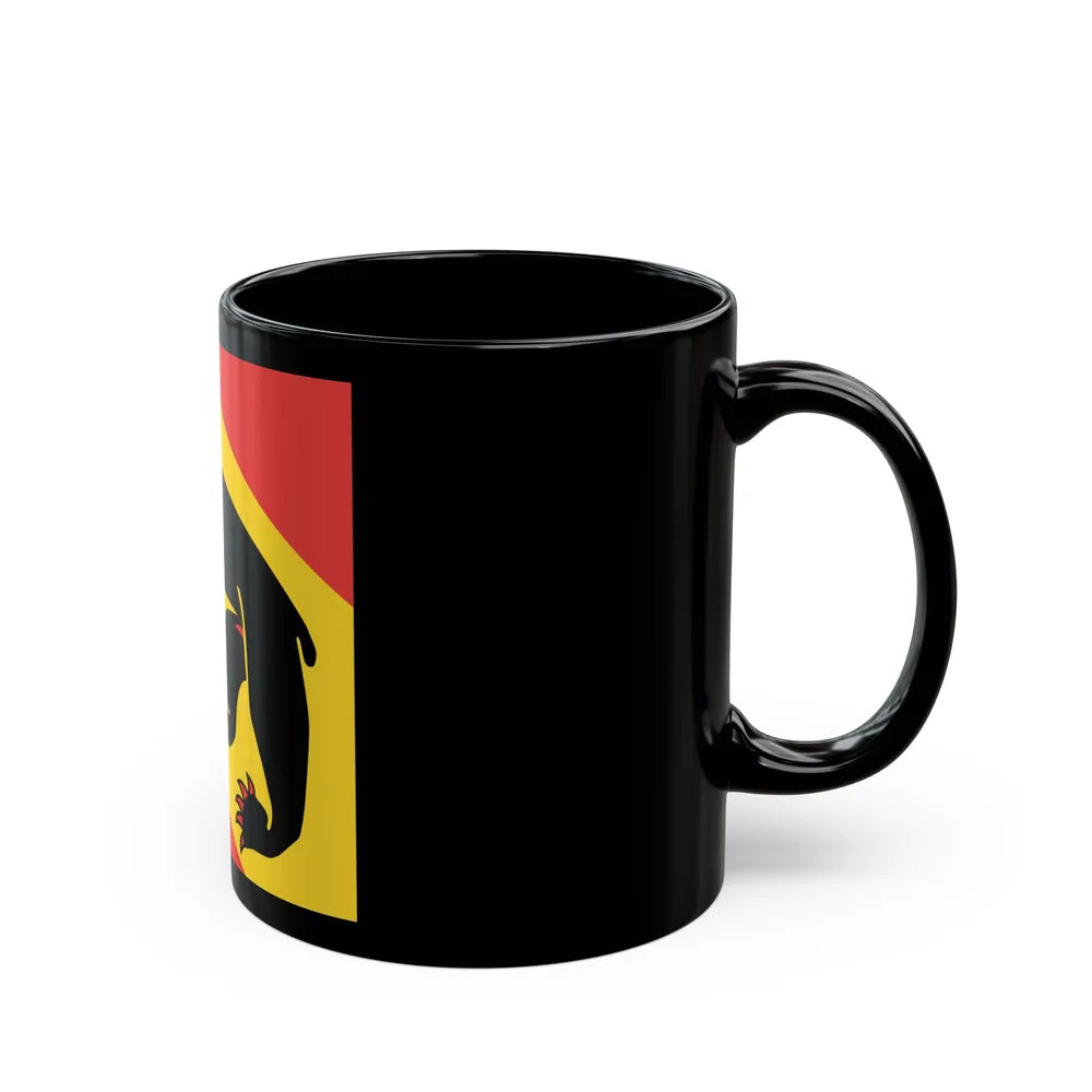 Flag of Canton of Bern Switzerland - Black Coffee Mug-Go Mug Yourself