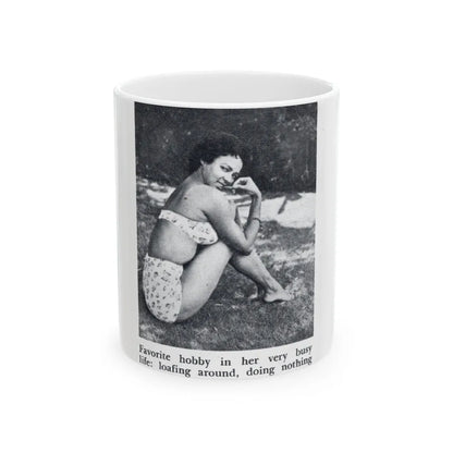 Dorothy Dandridge #99 - Photo 2 on Page 99 cropped from Pageant Digest Mag. June '55 (Vintage Female Icon) White Coffee Mug-11oz-Go Mug Yourself