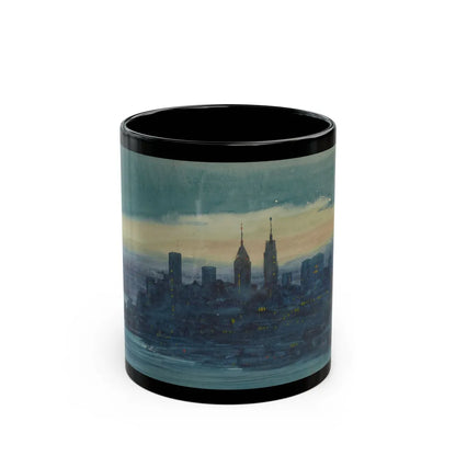 Brooklyn Promenade-Looking West - Black Coffee Mug-11oz-Go Mug Yourself