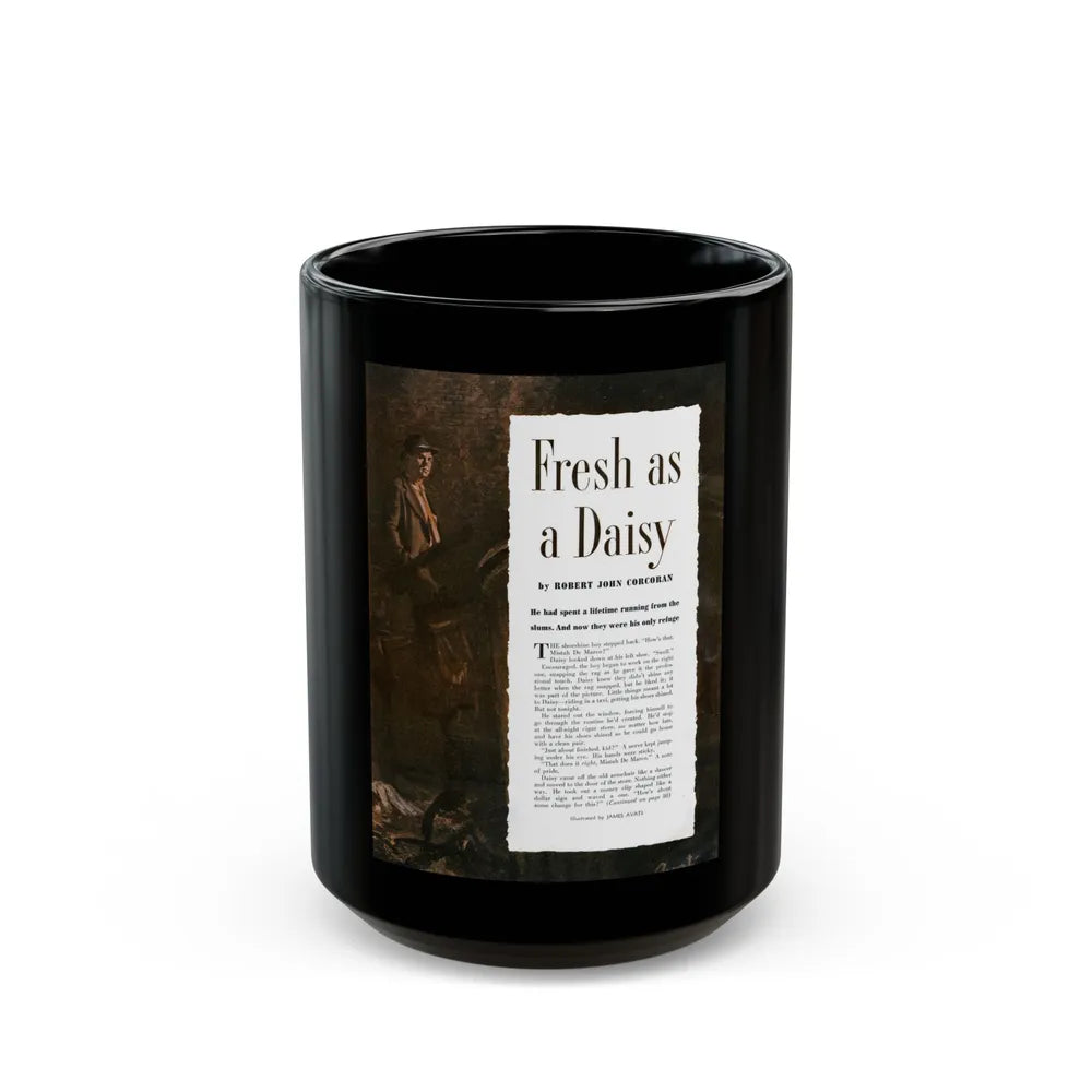 Fresh As a Daisy (1951) - Black Coffee Mug-15oz-Go Mug Yourself