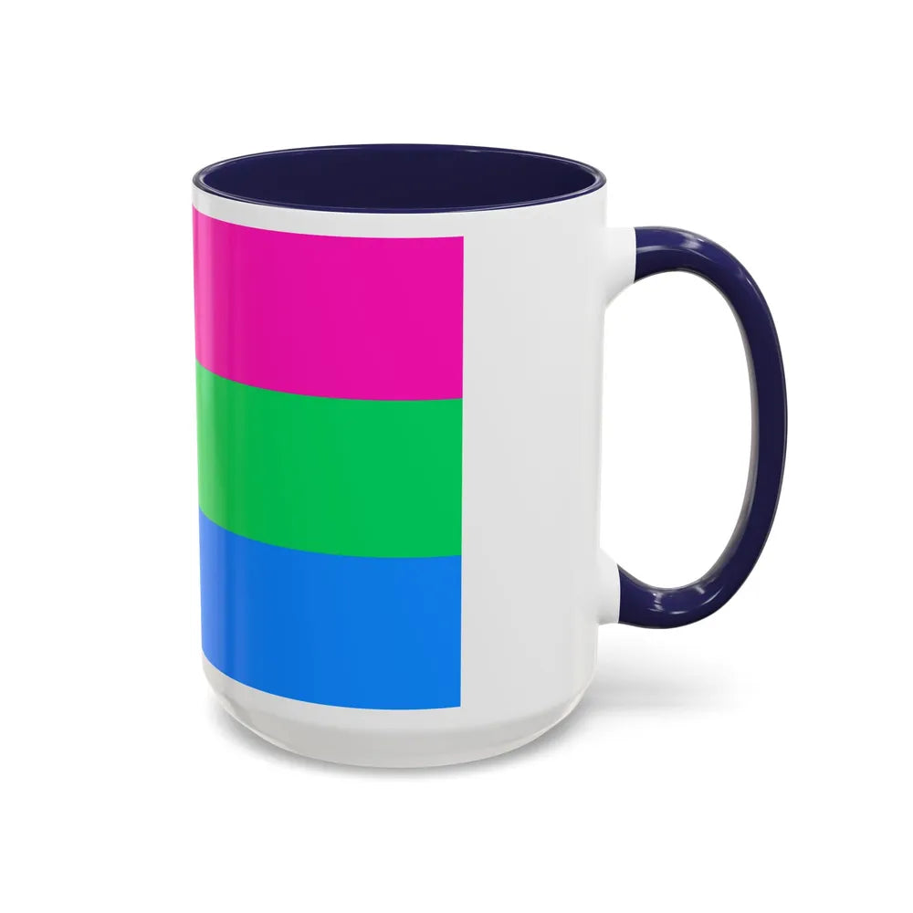 Polysexuality Pride Flag - Accent Coffee Mug-Go Mug Yourself