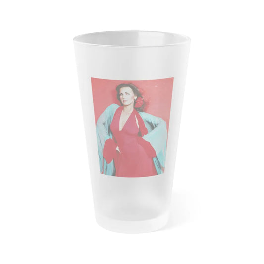 Lynda Carter #240 (Vintage Female Icon) Frosted Pint 16oz-16oz-Frosted-Go Mug Yourself