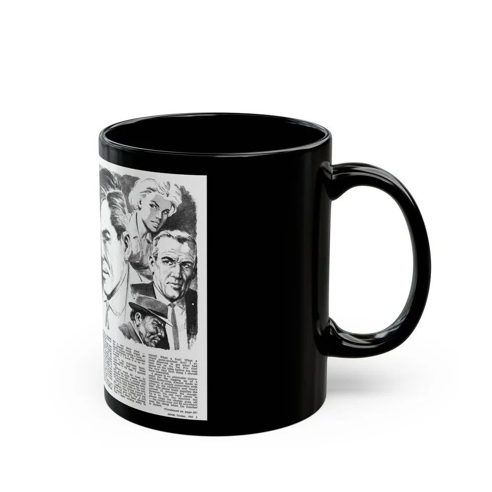 Booby-Trapped, Adam magazine, October 1963 - Black Coffee Mug-Go Mug Yourself