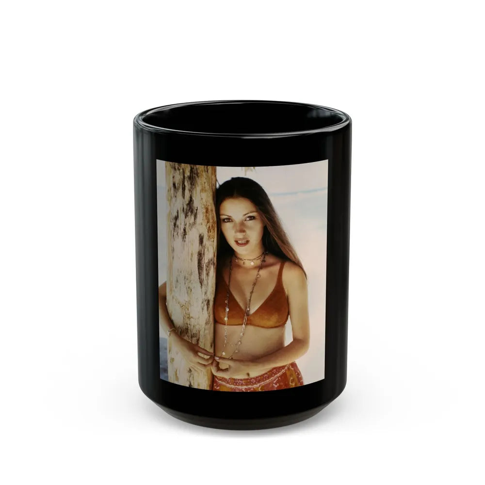 Jane Seymour #76 (Vintage Female Icon) Black Coffee Mug-15oz-Go Mug Yourself