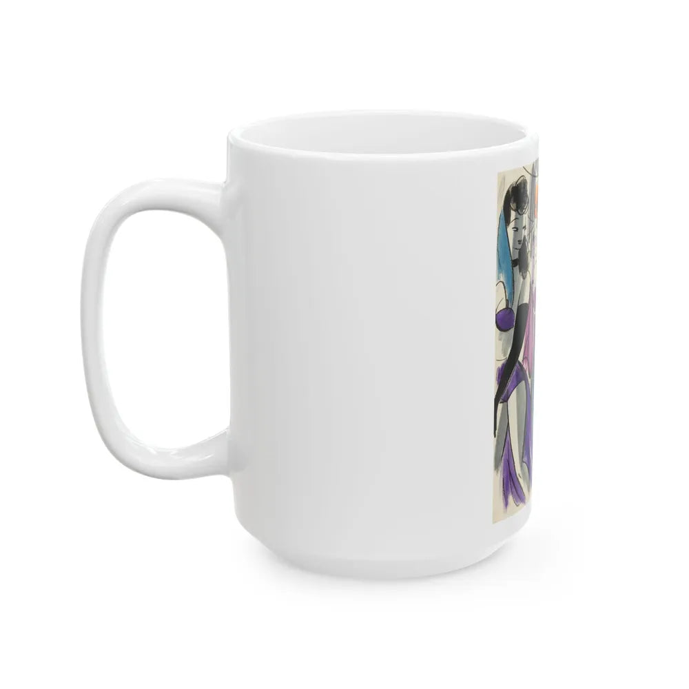 Cartoon illustration_1 - White Coffee Mug-Go Mug Yourself