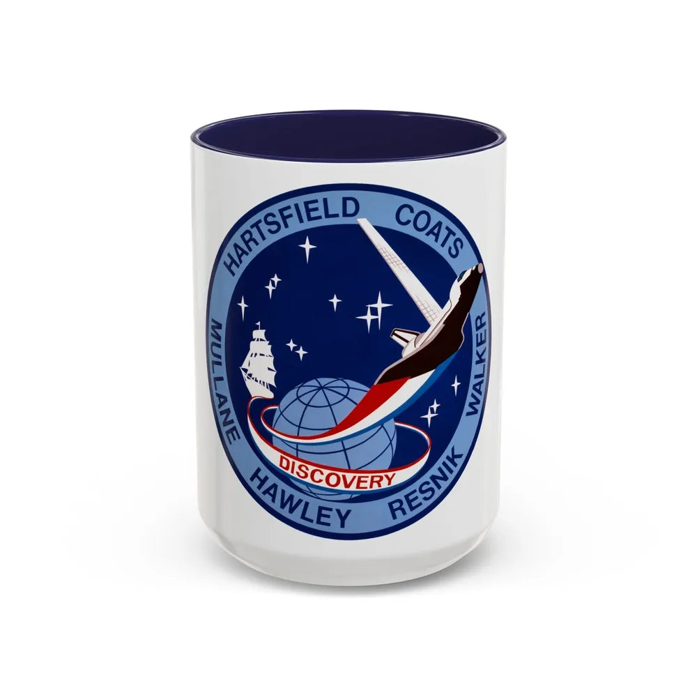 STS 41 d (NASA) Accent Coffee Mug-15oz-Navy-Go Mug Yourself