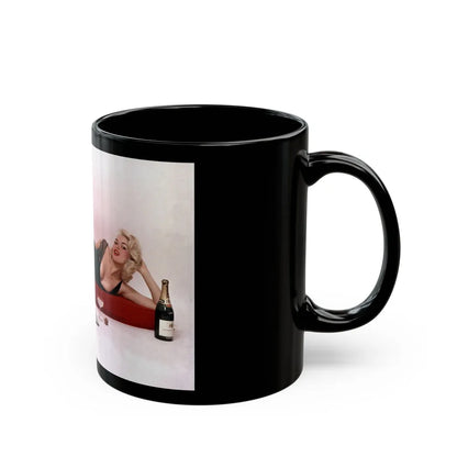 Jayne Mansfield #204 (Vintage Female Icon) Black Coffee Mug-Go Mug Yourself