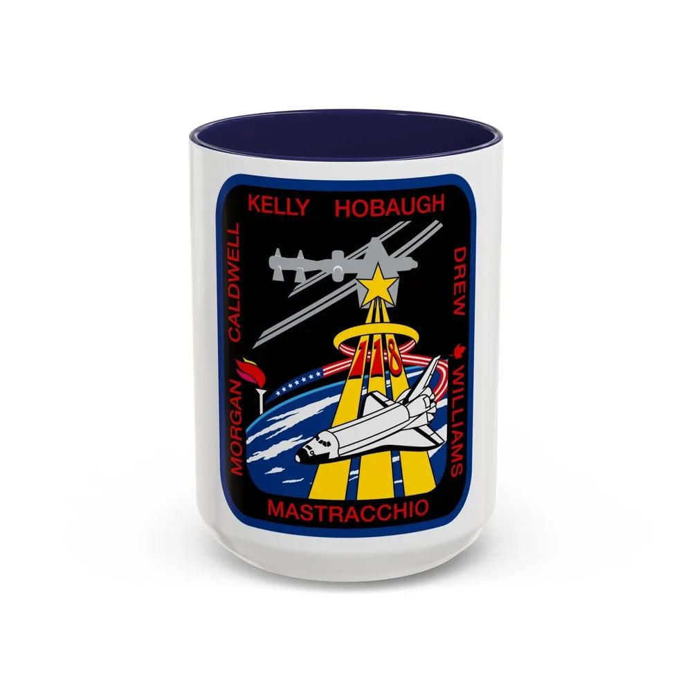 STS 118 (NASA) Accent Coffee Mug-15oz-Navy-Go Mug Yourself