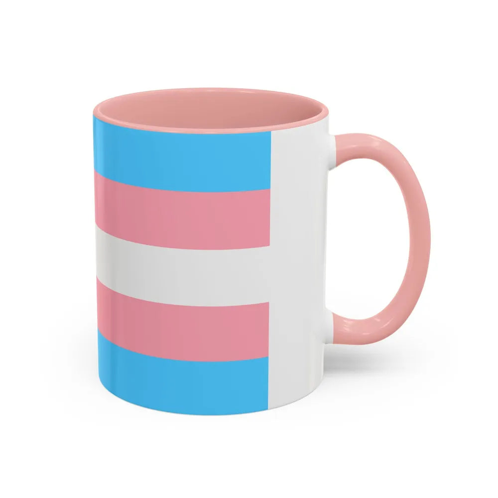 Transgender Pride Flag - Accent Coffee Mug-Go Mug Yourself