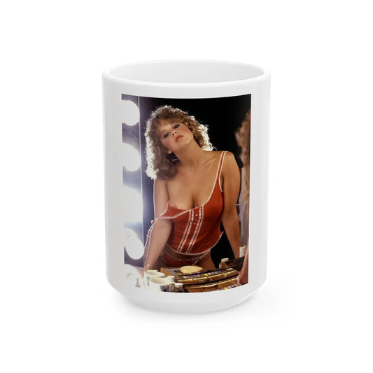 Linda Blair #115 (Vintage Female Icon) White Coffee Mug-15oz-Go Mug Yourself