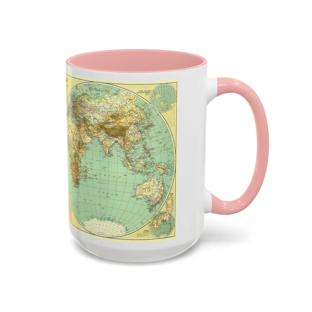 World Map (1935) (Map) Accent Coffee Mug-Go Mug Yourself